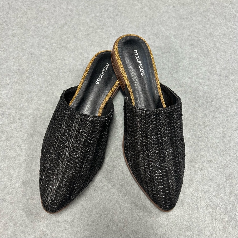 Maurices Black Textured Women's Mules size 8